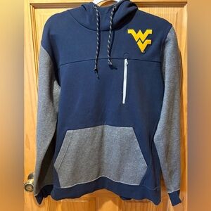 West Virginia Navy and Gray Hoodie women’s size Large could be unisex